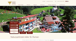 Desktop Screenshot of naturparkhotel-adler.de