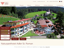 Tablet Screenshot of naturparkhotel-adler.de